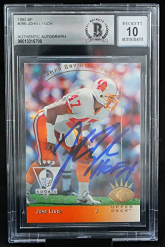 1993 SP #259 John Lynch HOF Tampa Bay Buccaneers BGS Autograph 10