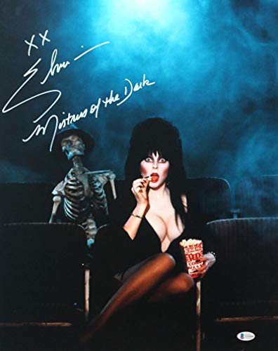 Cassandra Peterson Autographed 16x20 Elvira Photo w/Insc - Beckett W Auth *White