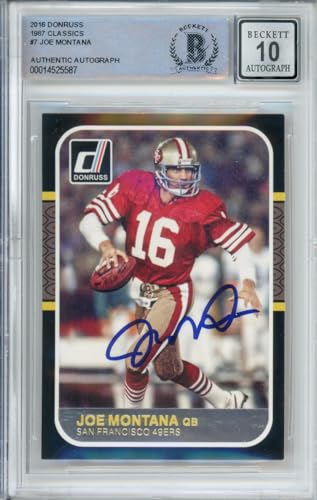 2016 Donruss 1987 Classics #7 Joe Montana BGS Autograph 10
