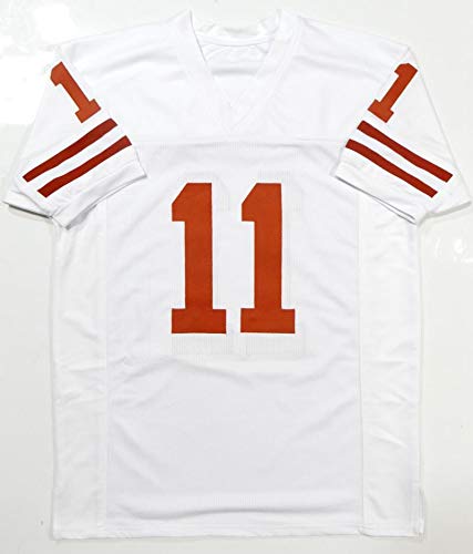 Major Applewhite Autographed White College Style Jersey- JSA Authenticated *R1