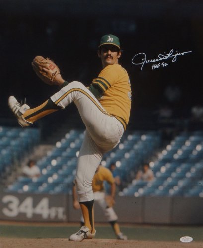 Rollie Fingers Autographed 16x20 Oakland A's Pitching Photo- JSA W Authenticated
