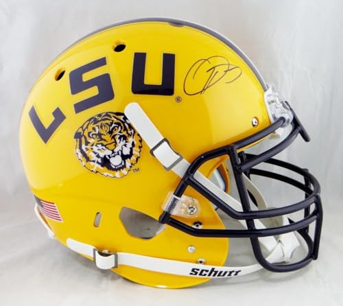 Odell Beckham Autographed LSU Tigers F/S Yellow Authentic Schutt Helmet- JSA W