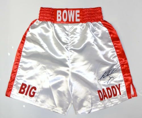 Riddick Bowe Big Daddy Autographed White Boxing Trunks- JSA W Authenticated
