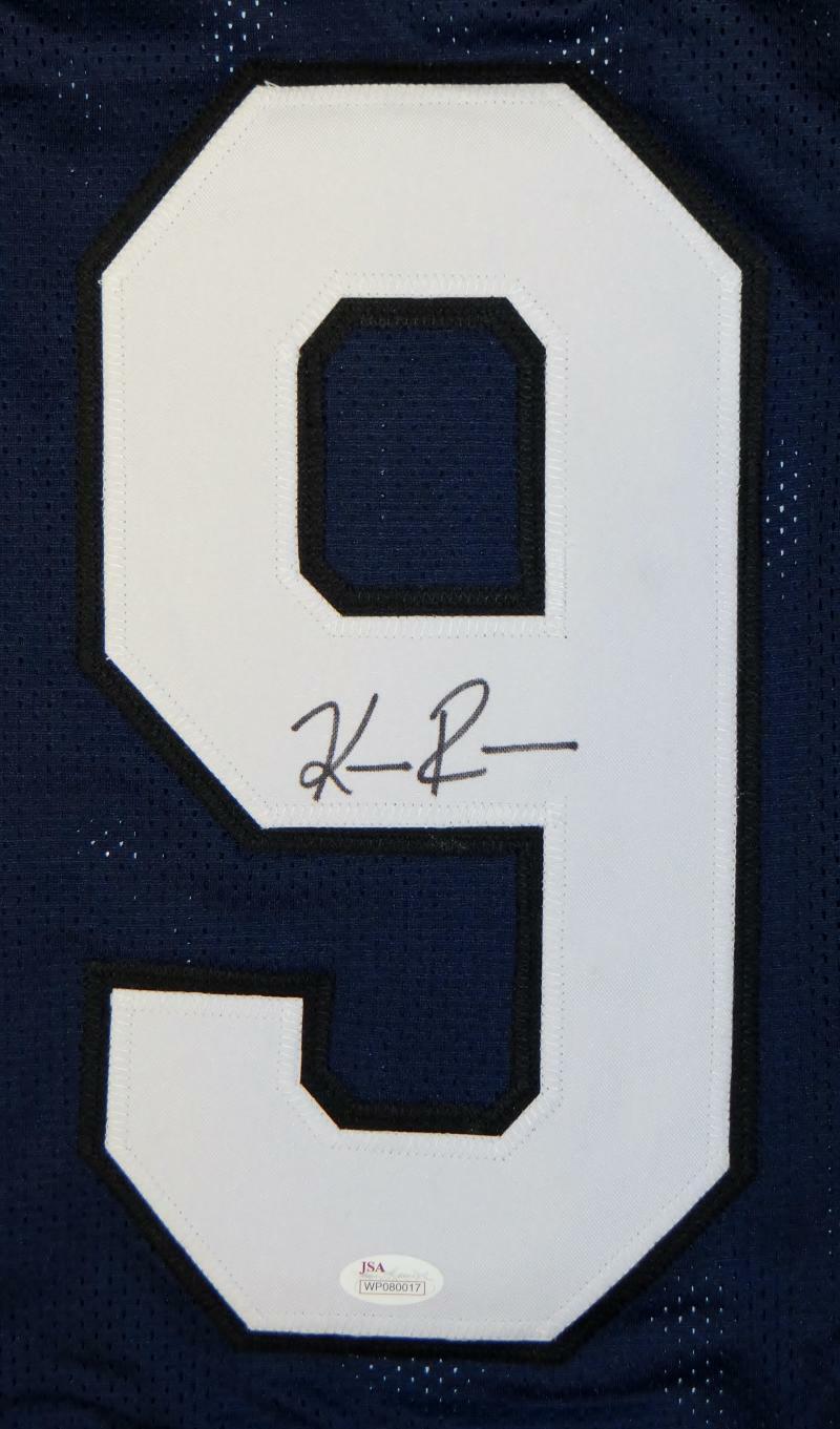 Keenan Reynolds Autographed Navy Blue College Style Stat Jersey- JSA W Auth