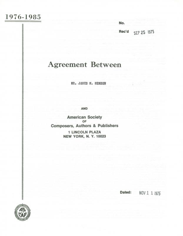Jim Henson The Muppets Authentic Signed 1975 Document PSA/DNA #V10668
