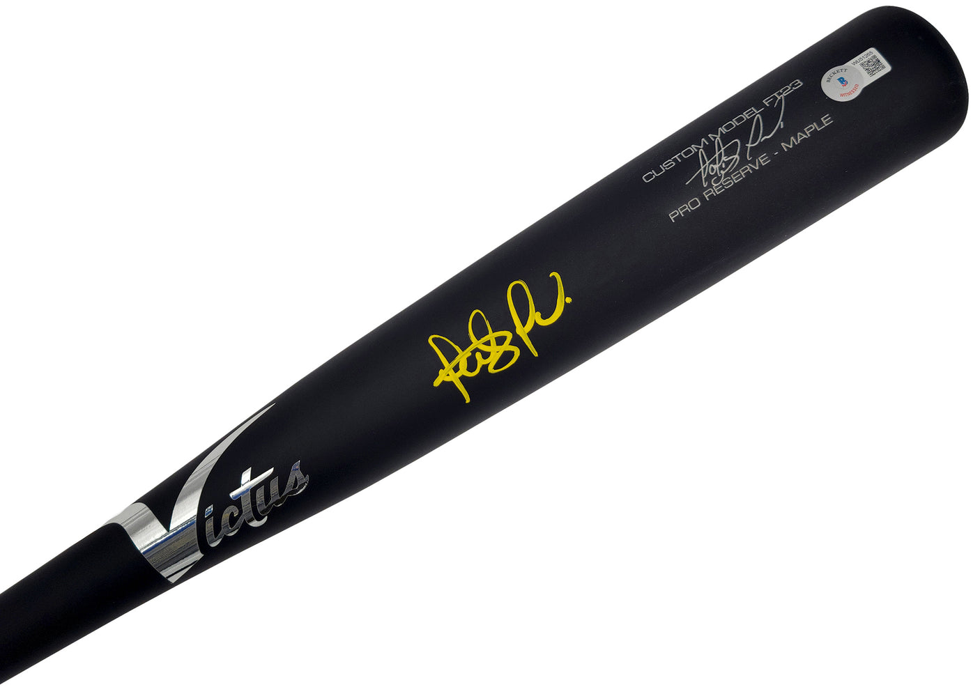 Fernando Tatis Jr. Autographed Matte Black Victus Game Model Bat San Diego Padres Beckett BAS QR Stock #202588