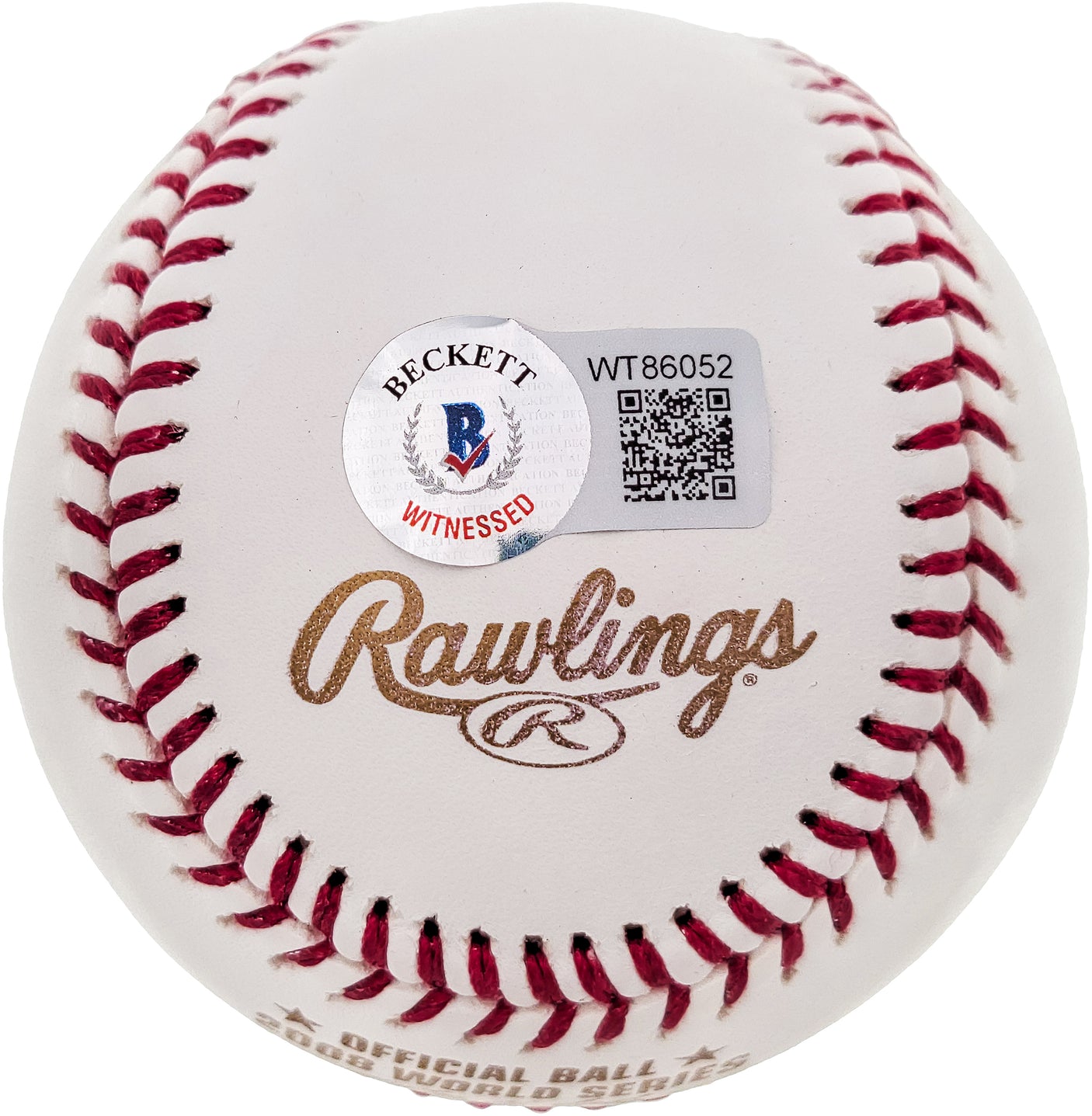 Ryan Howard Autographed World Series 2008 Baseball Philadelphia Phillies "08 WS Champs" Beckett BAS QR Stock #202602