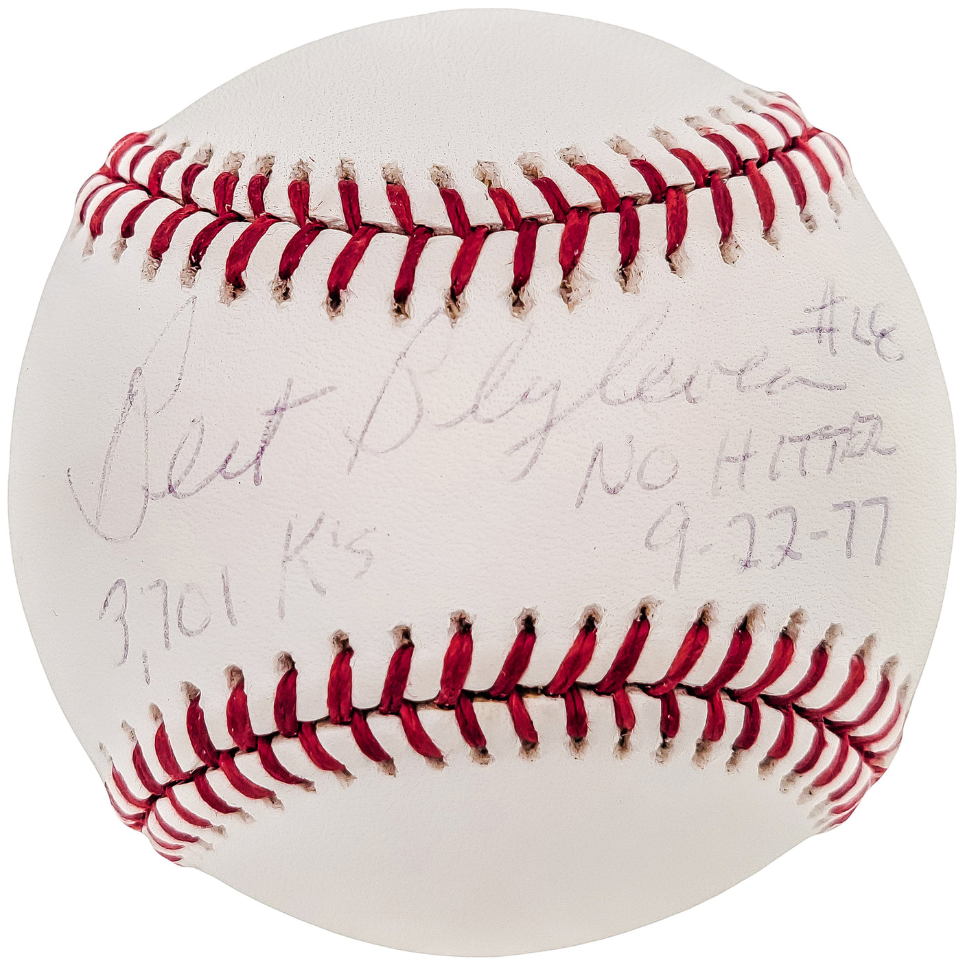 Bert Blyleven Autographed Official MLB Baseball Pittsburgh Pirates "No Hitter 9-22-77 3,701 K's" Beckett BAS #BE16683