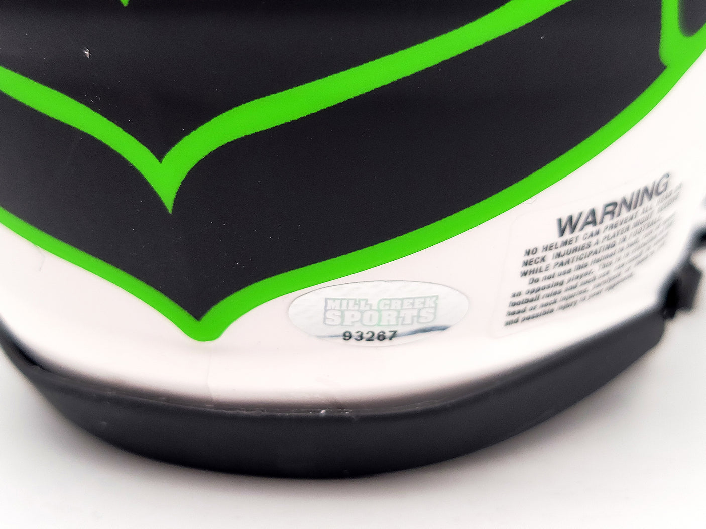 Walter Jones Autographed Seattle Seahawks Lunar Eclipse White Speed Mini Helmet MCS Holo Stock #203086