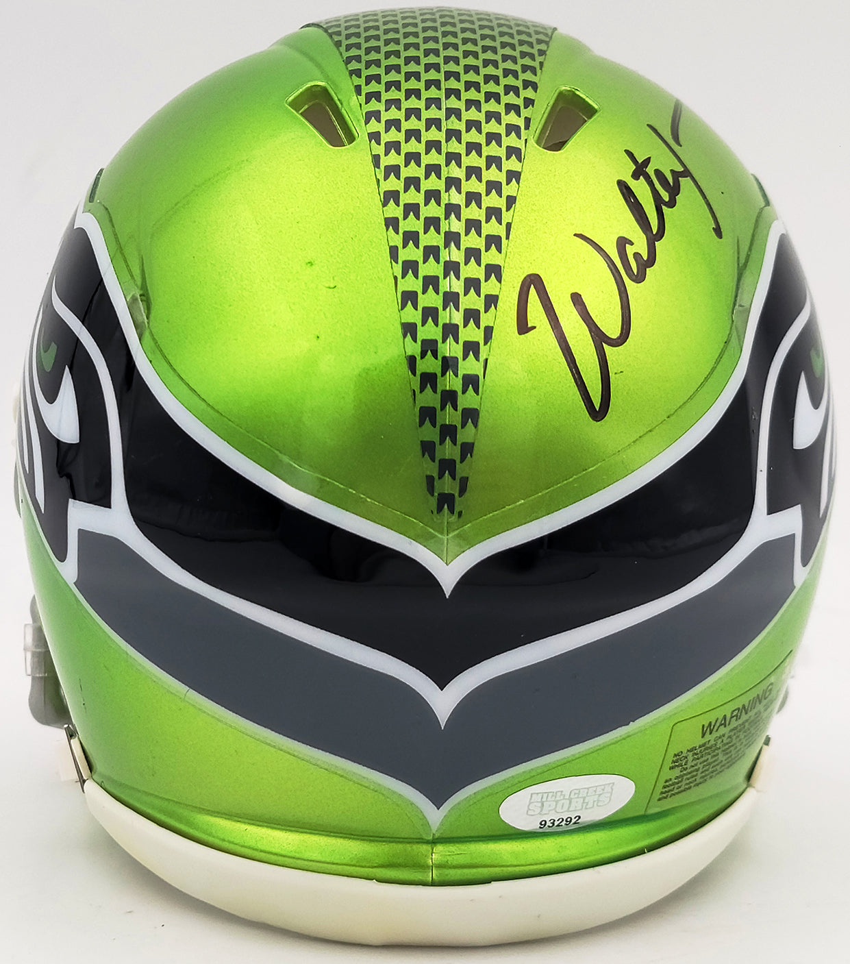 Walter Jones Autographed Seattle Seahawks Flash Green Speed Mini Helmet MCS Holo Stock #203087