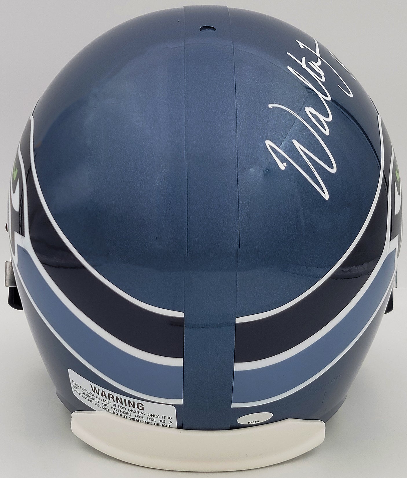 Walter Jones Autographed Seattle Seahawks Blue Full Size Replica Helmet "HOF 14" MCS Holo Stock #203082