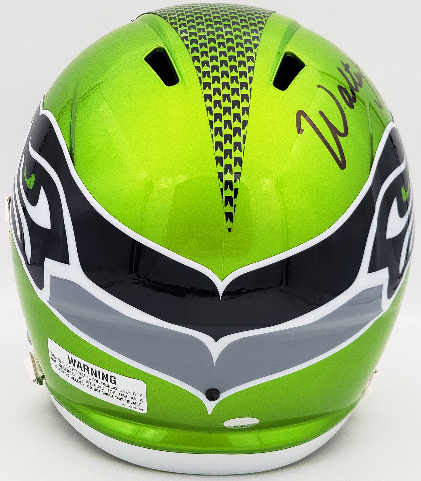 Walter Jones Autographed Seattle Seahawks Flash Green Full Size Replica Speed Helmet "HOF 14" MCS Holo Stock #203081