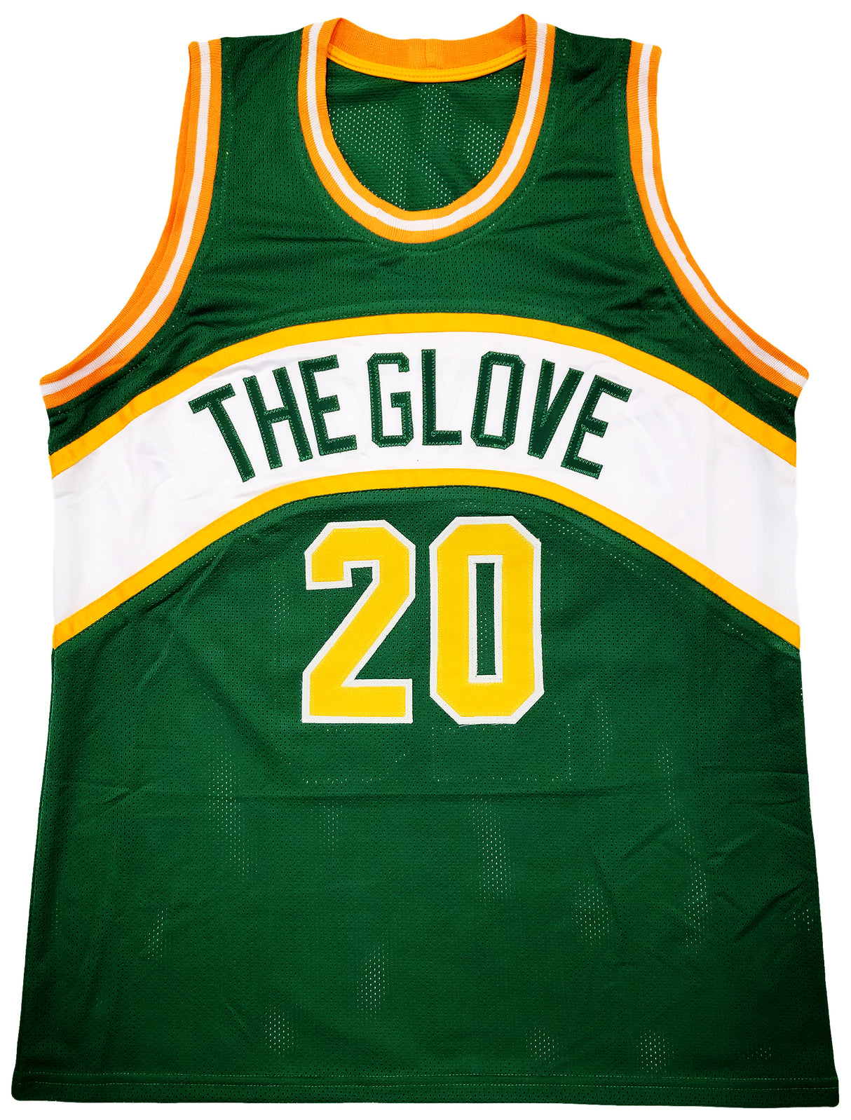 Seattle Supersonics Gary Payton Autographed Green Jersey Beckett BAS QR Stock #203421