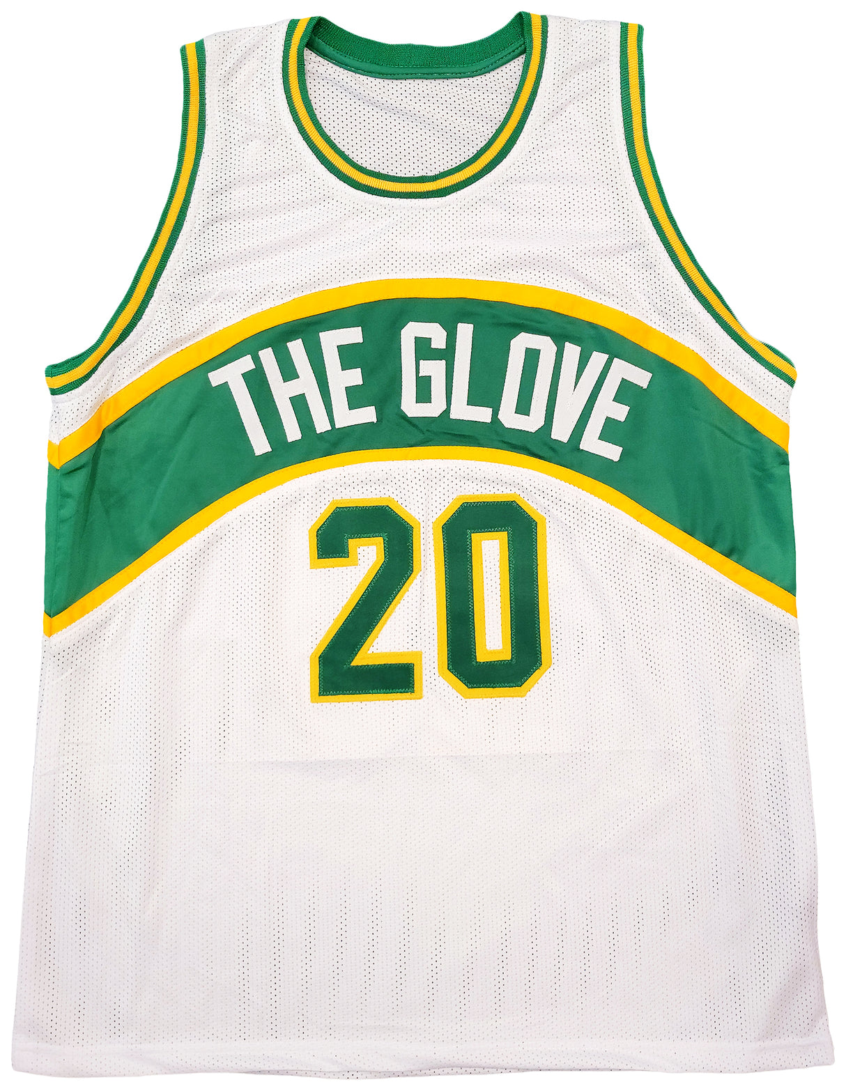 Seattle Supersonics Gary Payton Autographed White Jersey Beckett BAS QR Stock #203420