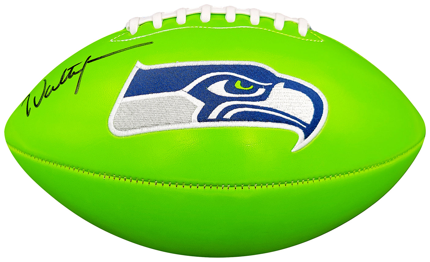 Walter Jones Autographed Seattle Seahawks Green Logo Football MCS Holo Stock #203088