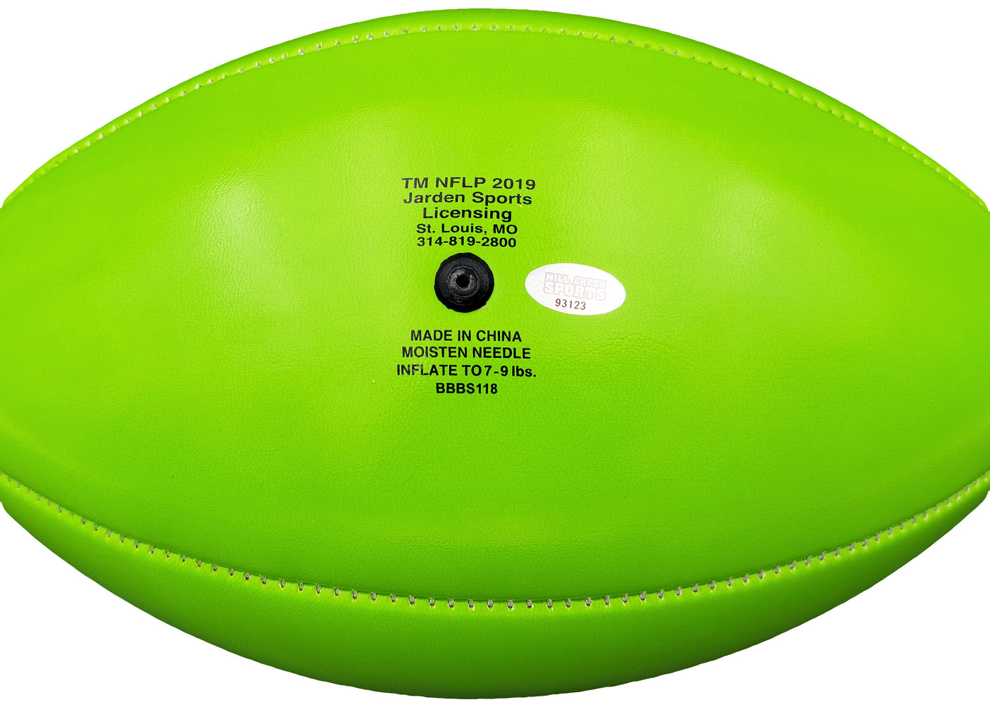 Walter Jones Autographed Seattle Seahawks Green Logo Football MCS Holo Stock #203088