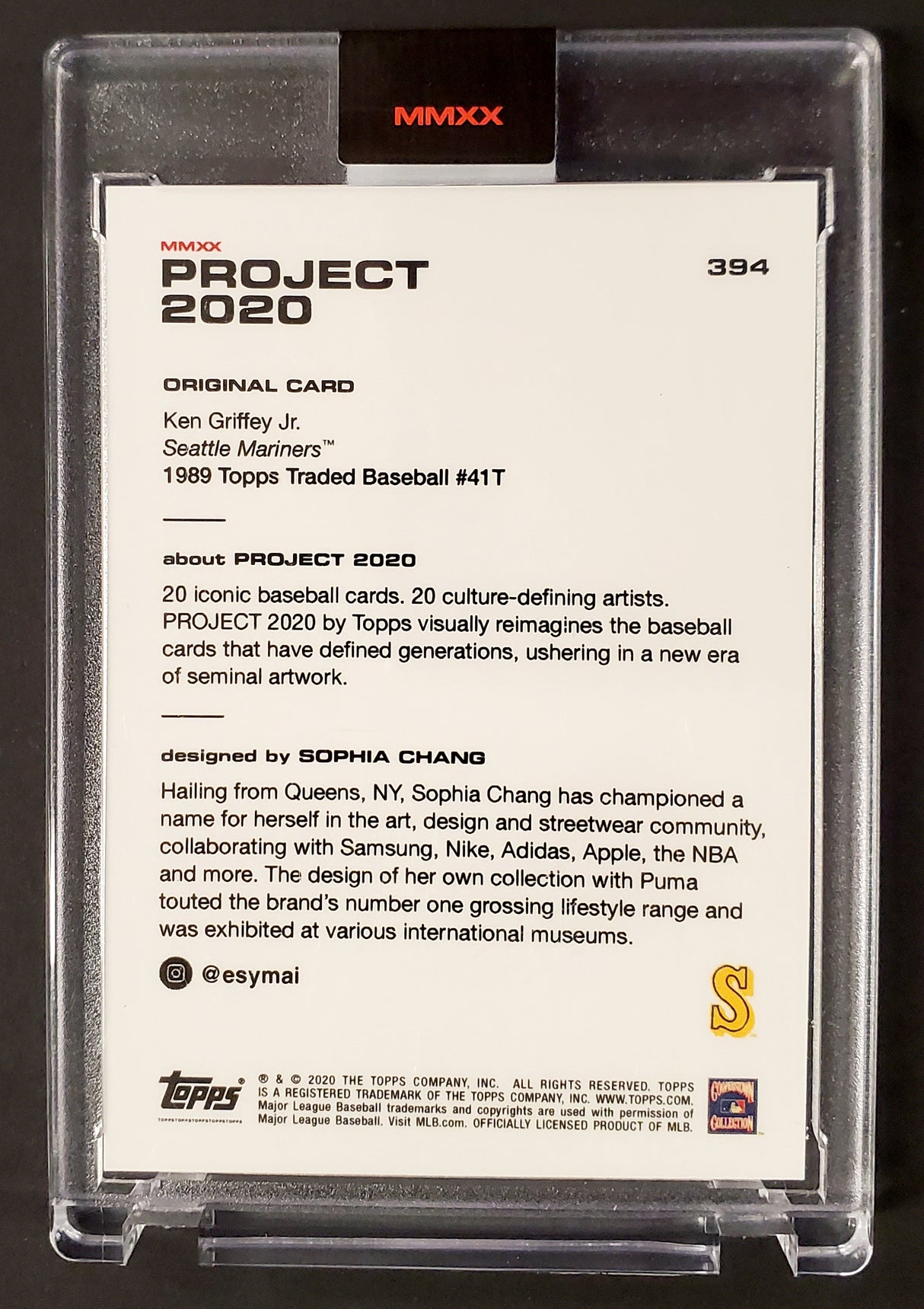 Ken Griffey Jr. 2020 Topps Project Sophia Chang Rainbow Foil Card #394 Seattle Mariners SKU #189488