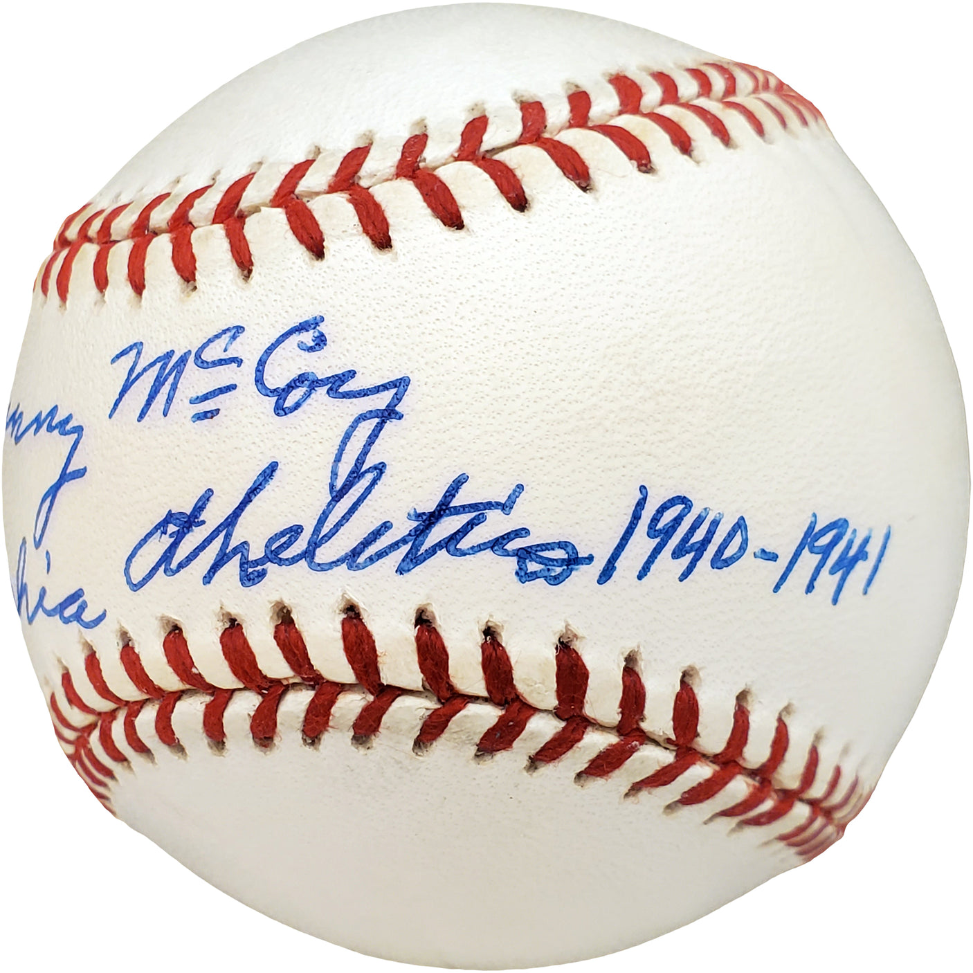 Barney McCosky Autographed Official AL Baseball Philadelphia A's "Philadelphia Athletics 1940-1941" Beckett BAS #V68245