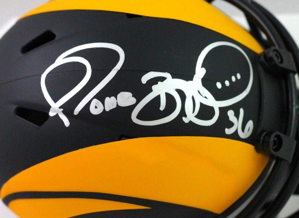 Jerome Bettis Autographed LA Rams Eclipse Speed Mini Helmet - Beckett W *Silver