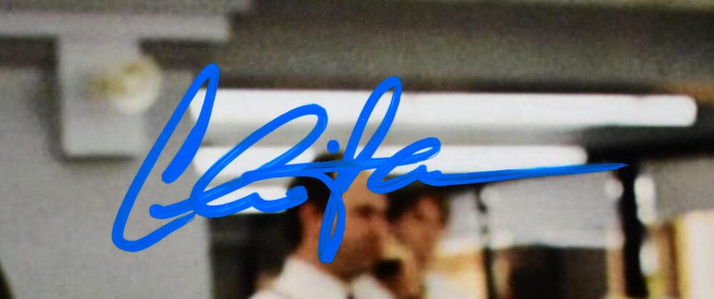 Charlie Sheen Autographed Wall Street 16x20 Desk Photo- JSA W *Blue