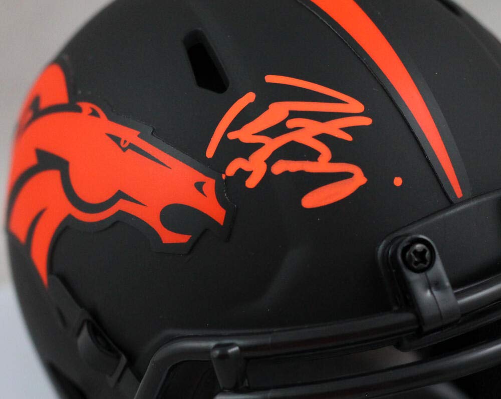 Peyton Manning Signed Denver Broncos Eclipse Mini Helmet - Fanatics Auth *Orange