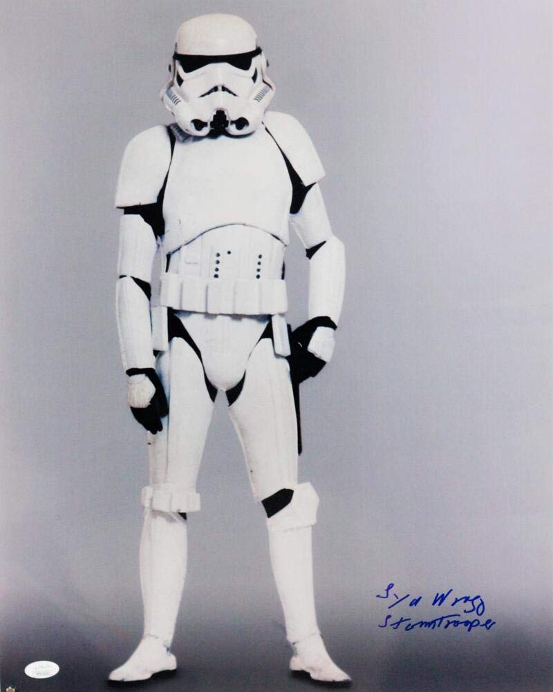 Syd Wragg Signed Sideways Full Body 16x20 Photo w/ Stormtrooper - JSA Auth *Blue