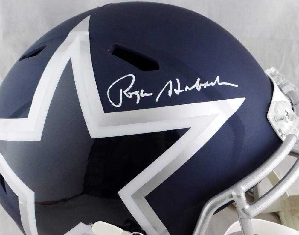 Roger Staubach Autographed F/S Dallas Cowboys AMP Speed Helmet- Beckett Auth *W