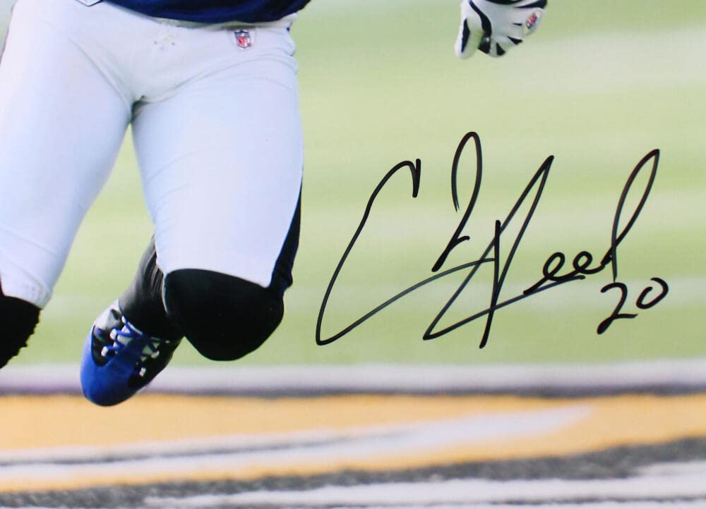 Ed Reed Autographed Baltimore Ravens 16x20 HM Running Photo-Beckett W Hologram