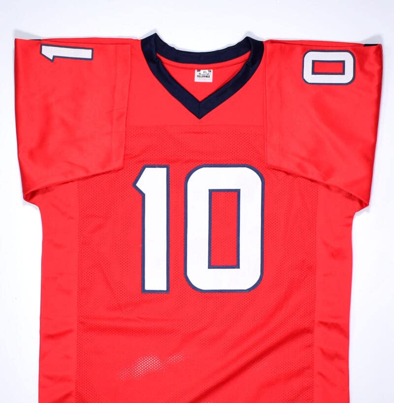 DeAndre Hopkins Autographed Red Pro Style Jersey- JSA W *Black