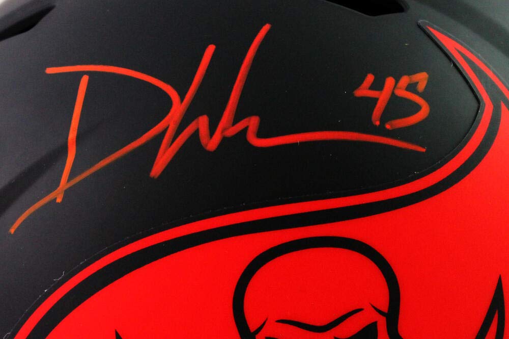 Devin White Signed Tampa Bay Bucs F/S Eclipse Authentic Helmet- Beckett W *Red