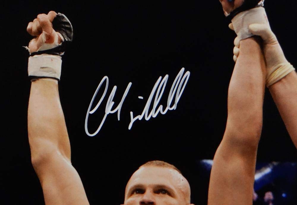 Chuck Liddell Autographed MMA 16x20 Arms Up Photo- Beckett Auth *White