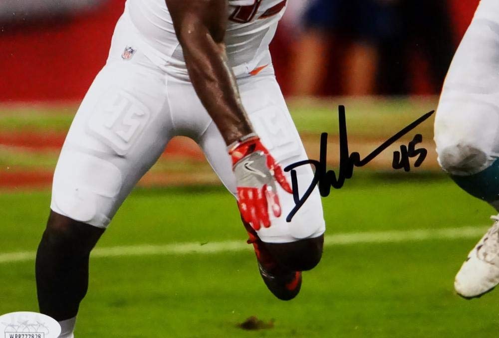 Devin White Autographed Tampa Bay 8x10 PF Vs Dolphins Photo- JSA W Auth *Black