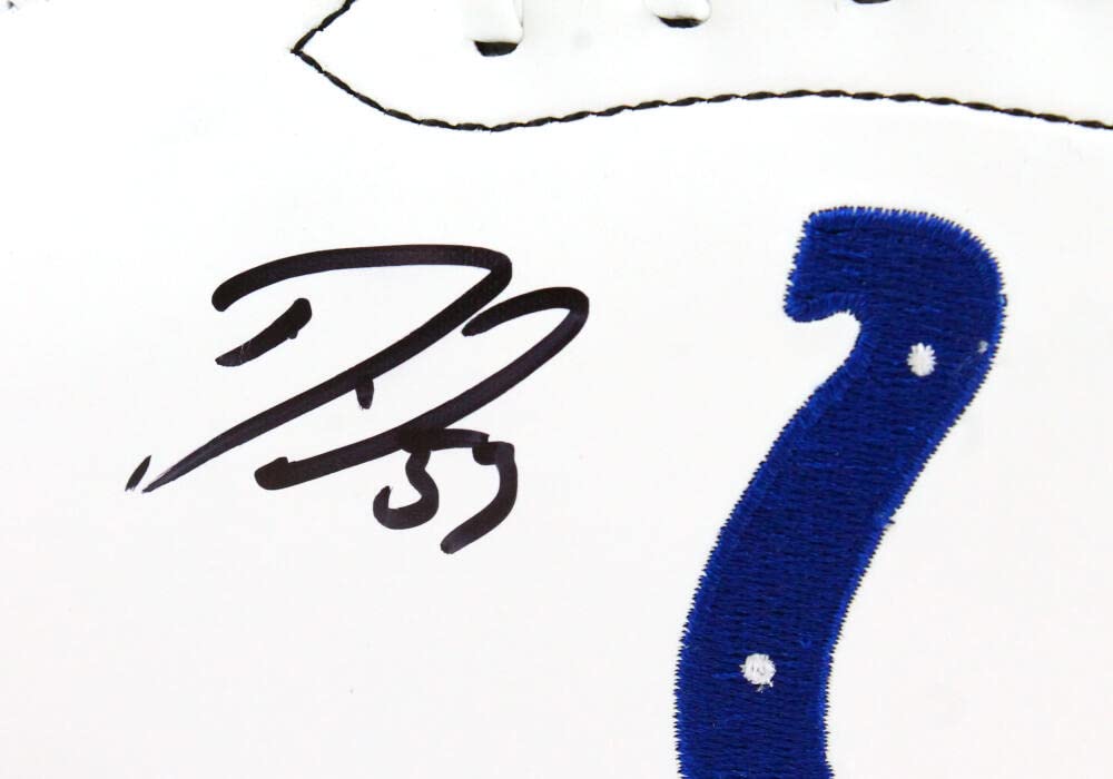 Darius Leonard Autographed Indianapolis Colts Wilson Logo Football - JSA W