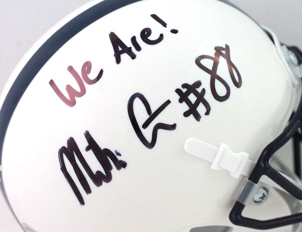 Mike Gesicki Autographed Nittany Lions Mini Helmet w/ We Are- Beckett W *Black
