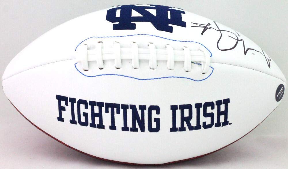 Jeremiah Owusu-Koramoah Autographed Notre Dame Logo Football w/ Insc- Prova