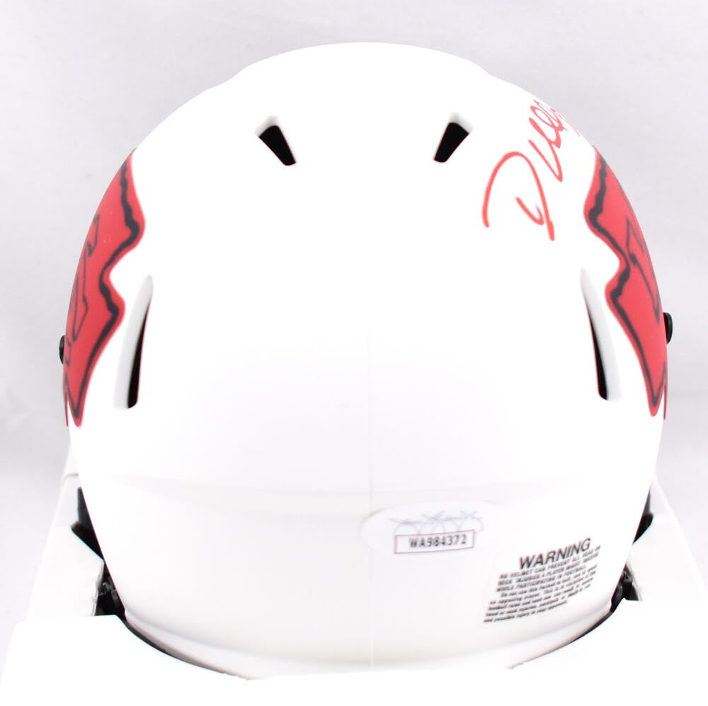 Dante Hall Autographed Kansas City Chiefs Lunar Speed Mini Helmet- JSA W *Red