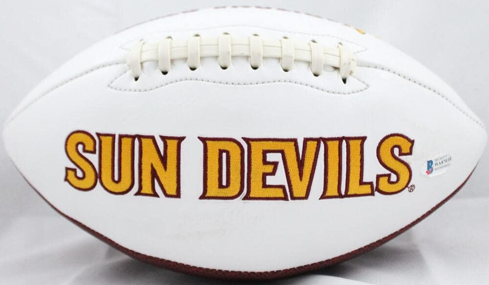 N'Keal Harry Signed Arizona State Sun Devils Logo Football - Beckett Auth *Black
