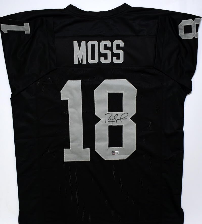 Randy Moss Autographed Black Pro Style Jersey - Beckett W Hologram *Black