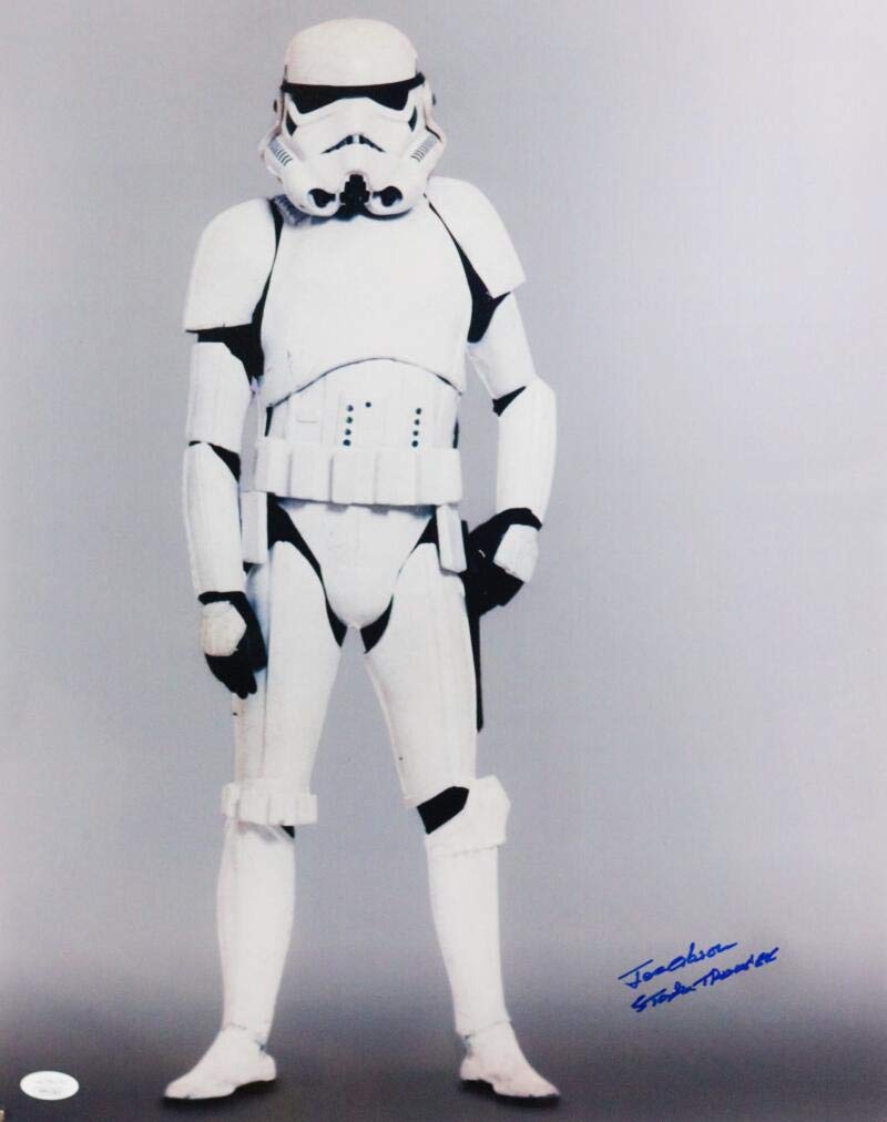 Joe Gibson Autographed Full Body 16x20 Photo w/ Stormtrooper - JSA Auth *Blue