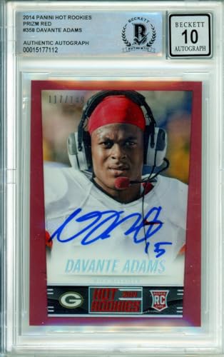 2014 Panini Hot Rookies Prizm Red #358 Davante Adams RC /149 Packers BGS Auto 10