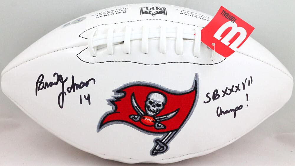 Brad Johnson Autographed Wilson Logo W/ Insc- Beckett *Black