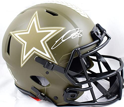 CeeDee Lamb Signed Cowboys F/S Salute to Service Speed Authentic Helmet-Fanatics