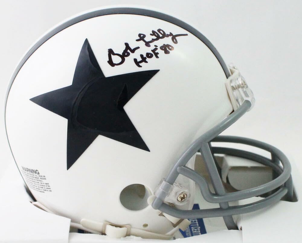 Bob Lilly Autographed Dallas Cowboys 60-63 TB Mini Helmet w/HOF - Beckett W Auth
