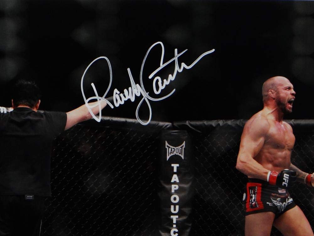 Randy Couture Autographed MMA 16x20 Knock Out Yelling Photo- Beckett Auth *White