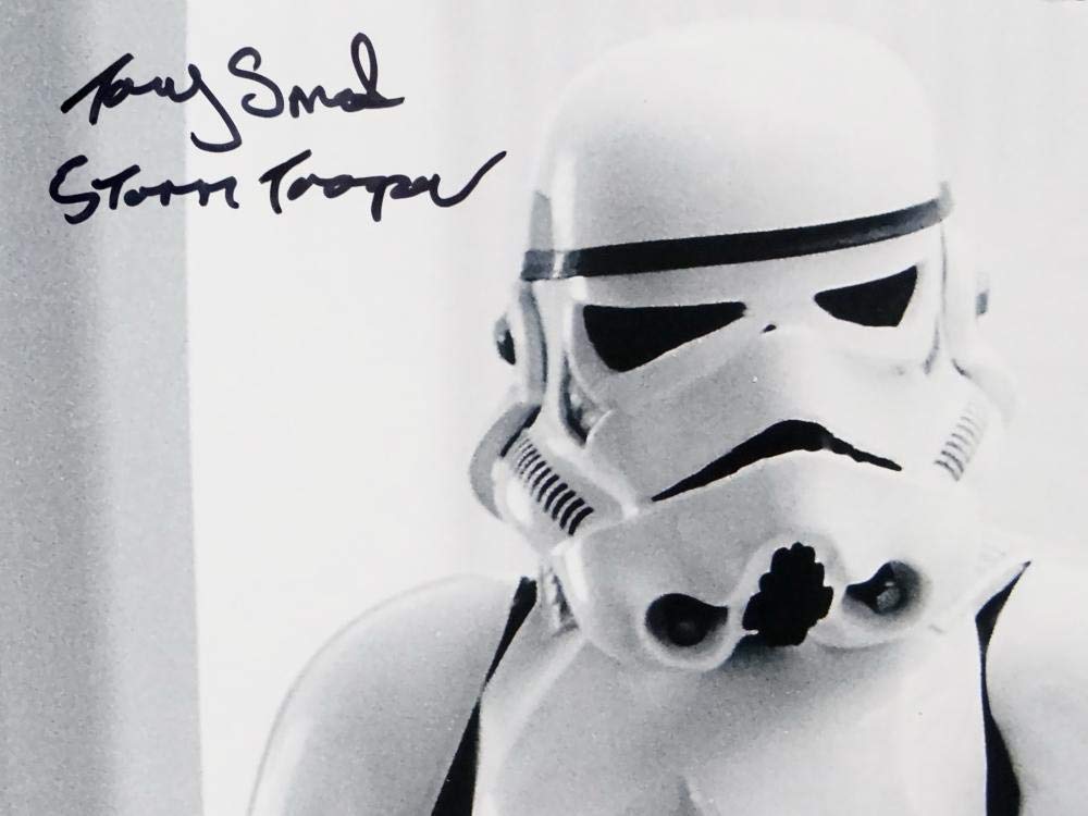 Tony Smart Autographed 11x14 Photo From Movie w/ Stormtrooper - JSA Auth *Black