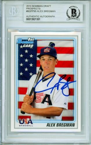 2010 Bowman Draft Prospects #BDPP95 Alex Bregman RC Astros BGS Autograph 10