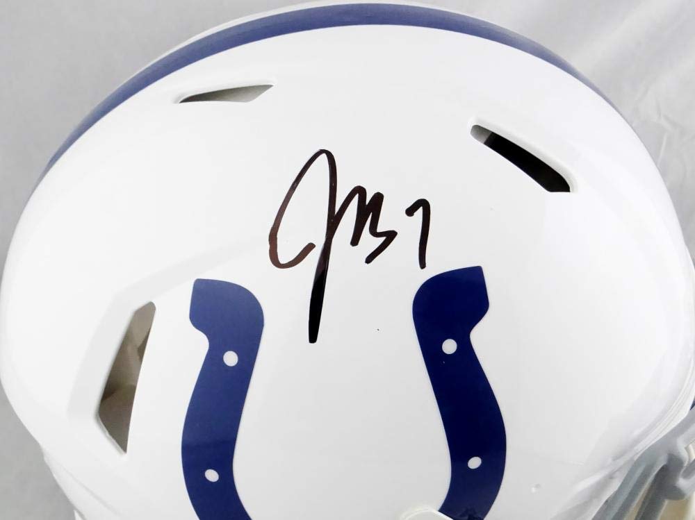 Jacoby Brissett Autographed F/S Colts Speed Authentic Helmet- JSA W Auth *Black