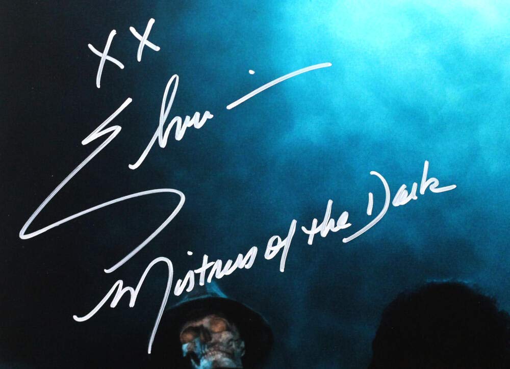 Cassandra Peterson Autographed 16x20 Elvira Photo w/Insc - Beckett W Auth *White