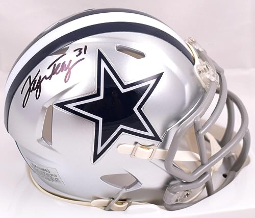 George Teague Autographed Dallas Cowboys Speed Mini Helmet - Prova *Black