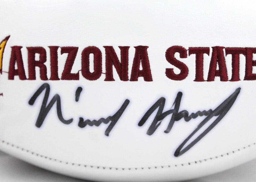 N'Keal Harry Signed Arizona State Sun Devils Logo Football - Beckett Auth *Black